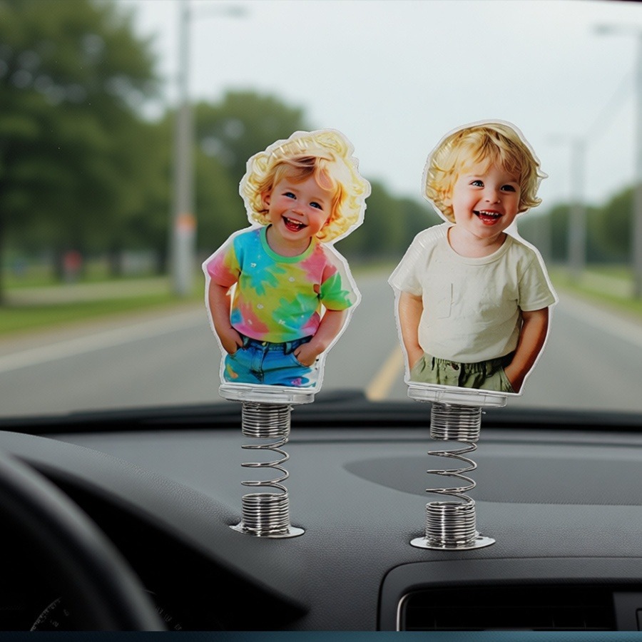 Sustainable Living Products - Gepersonaliseerd acryl foto-ornament | Auto-schommel/fixe decoratie