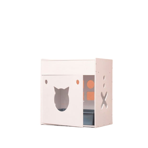Sustainable Living House - Elegante bamboe kattennest kattenbak met deur