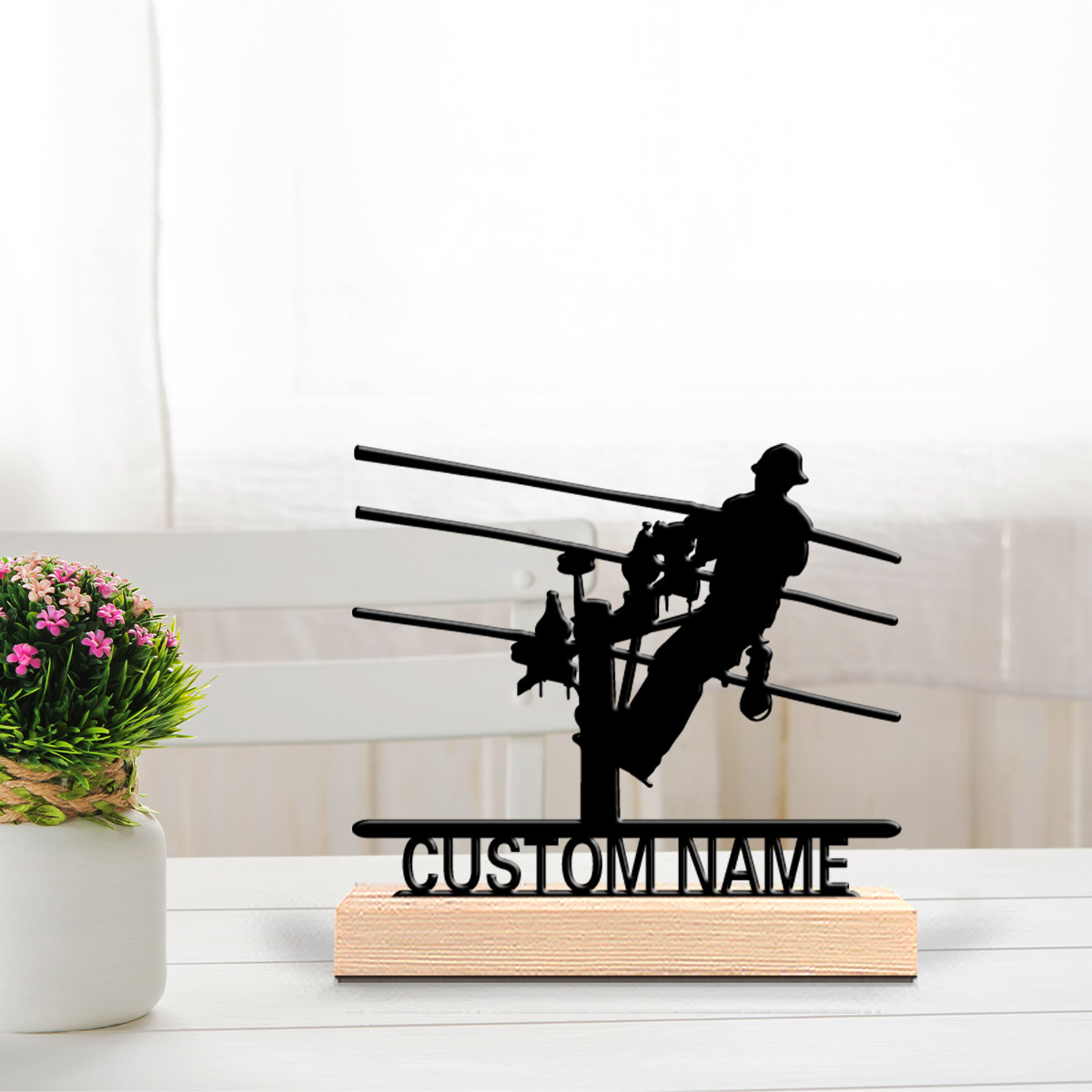 Sustainable Living Products - 1 stuk stijlvolle gepersonaliseerde elektricien metaal